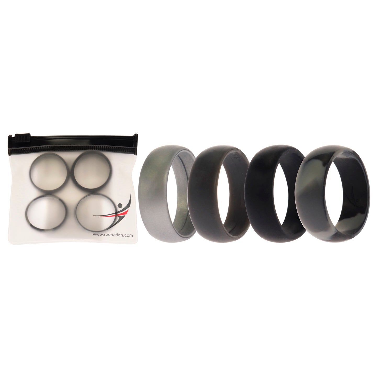 ROQ Silicone Wedding Ring - Black-Camo