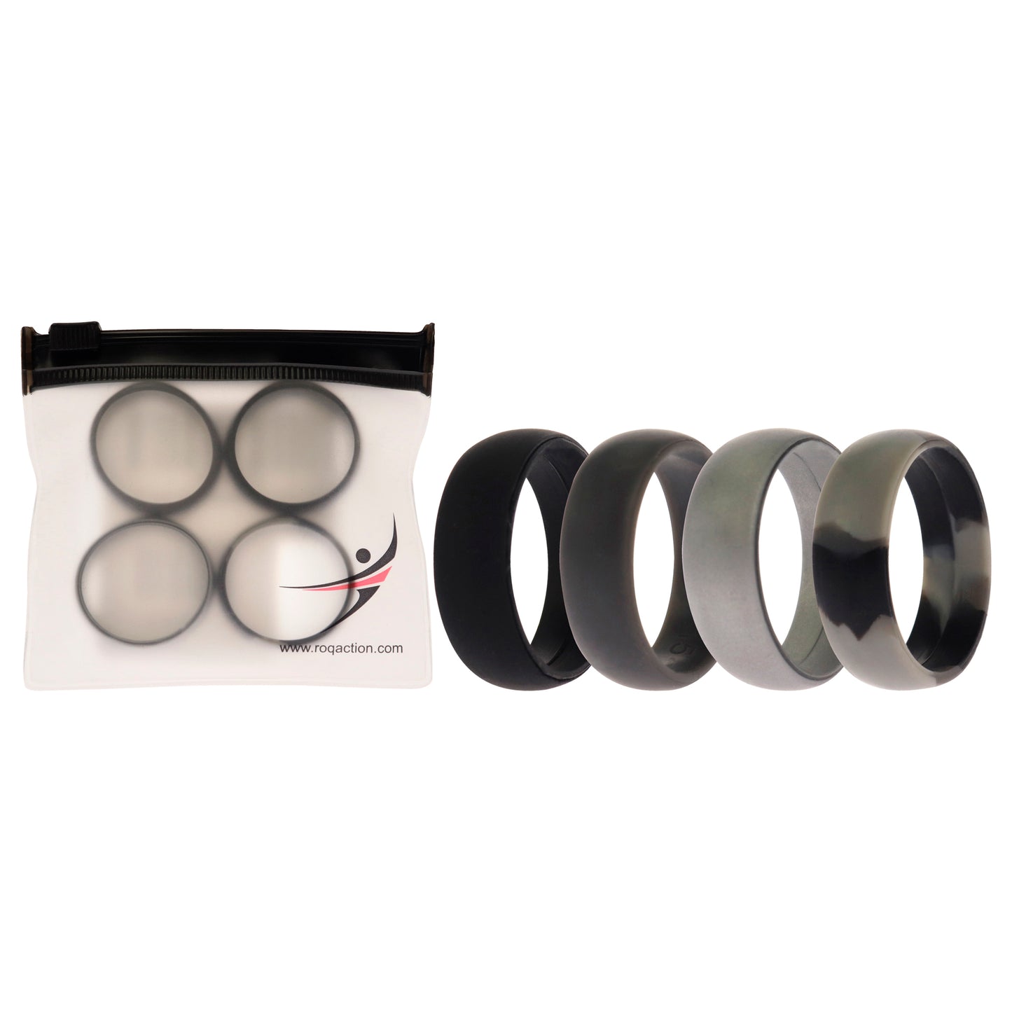 ROQ Silicone Wedding Ring - Black-Camo