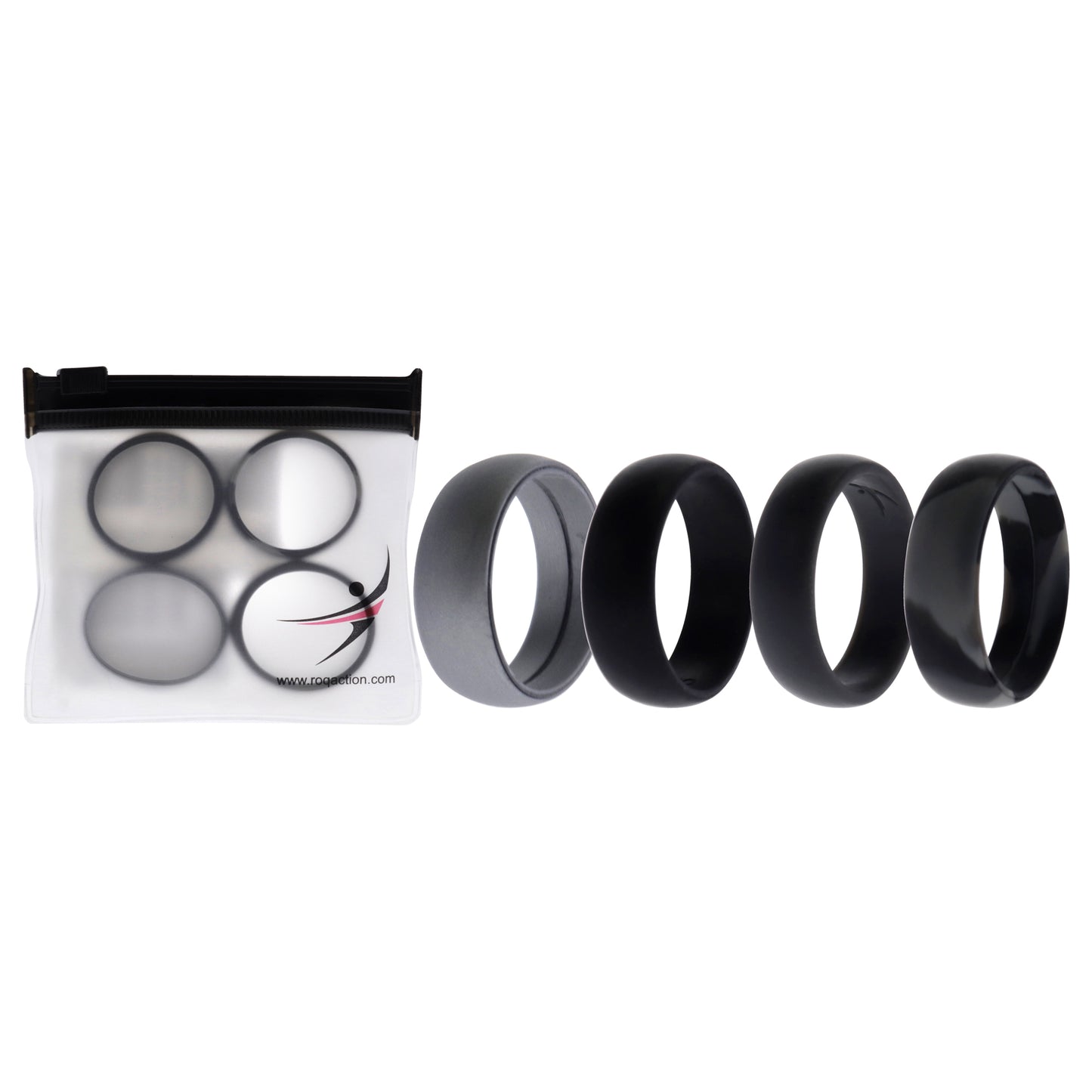 ROQ Silicone Wedding Ring - Black-Camo