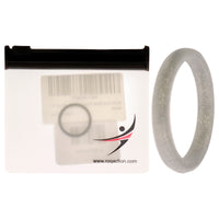 ROQ Silicone Wedding Stackble Point Single Ring - Silver