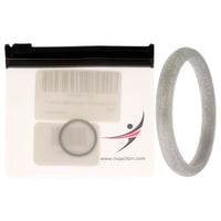 ROQ Silicone Wedding Stackble Point Single Ring - Silver