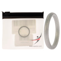 ROQ Silicone Wedding Stackble Point Single Ring - Silver