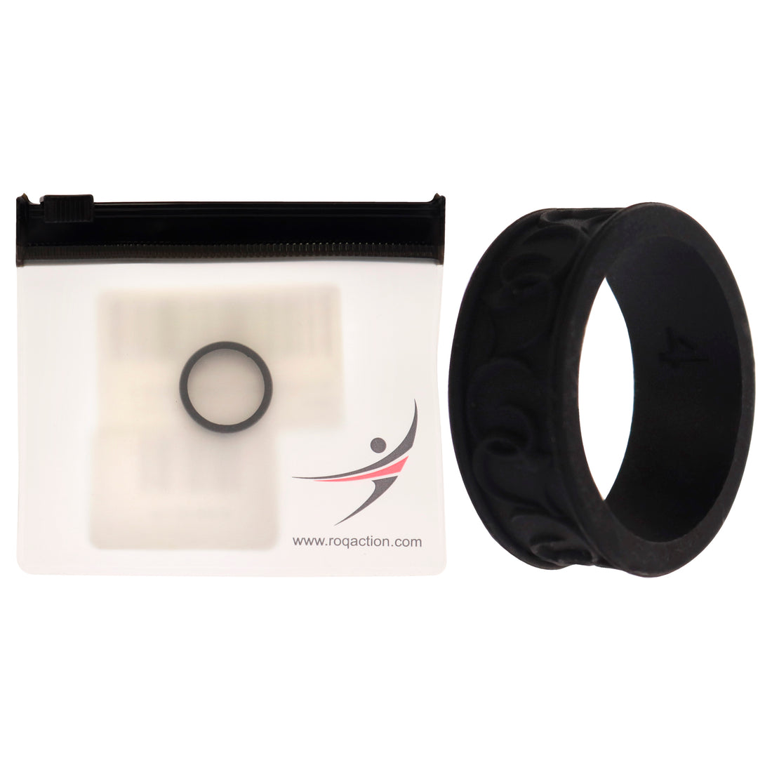 ROQ Silicone Wedding Flower Ring - Black