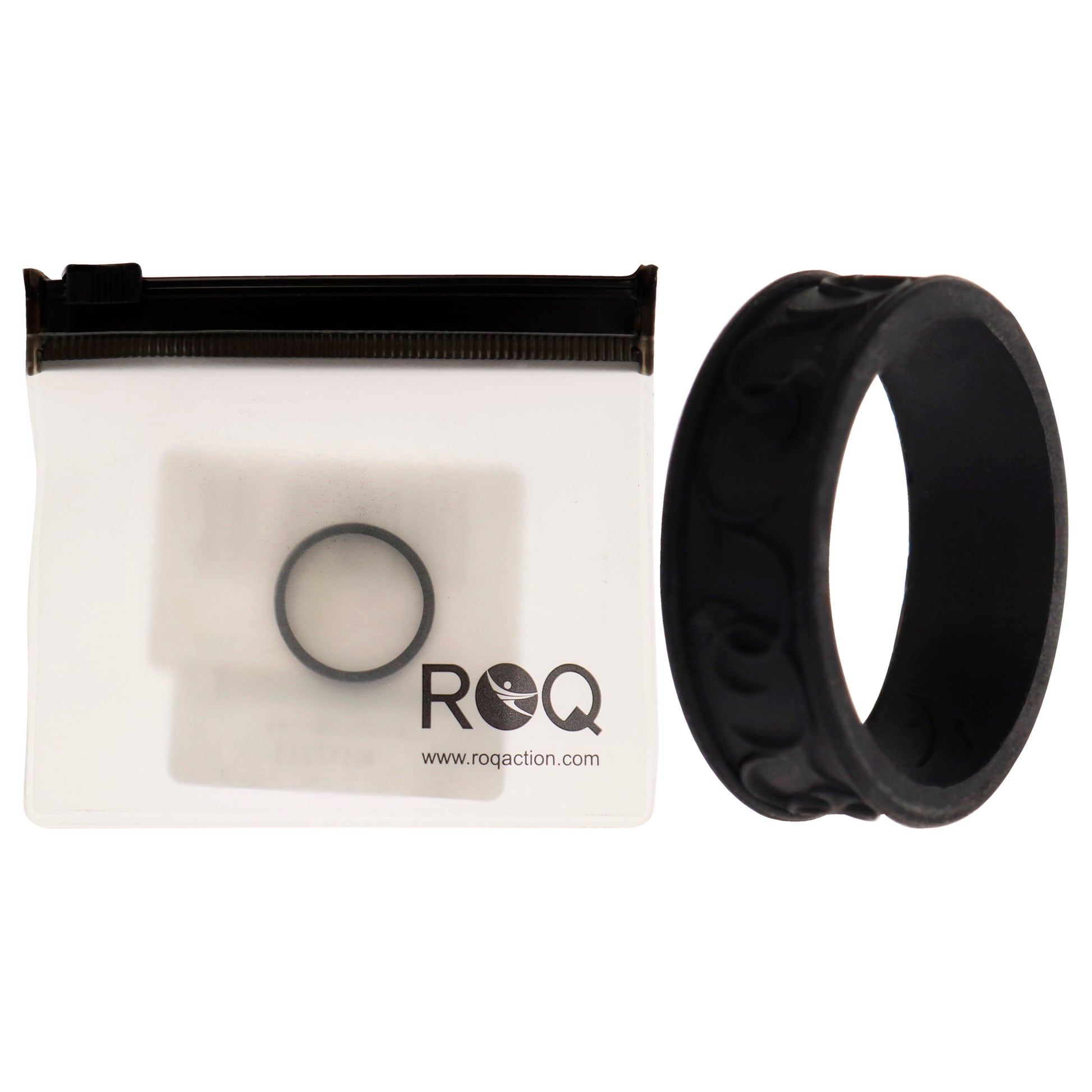 ROQ Silicone Wedding Flower Ring - Black