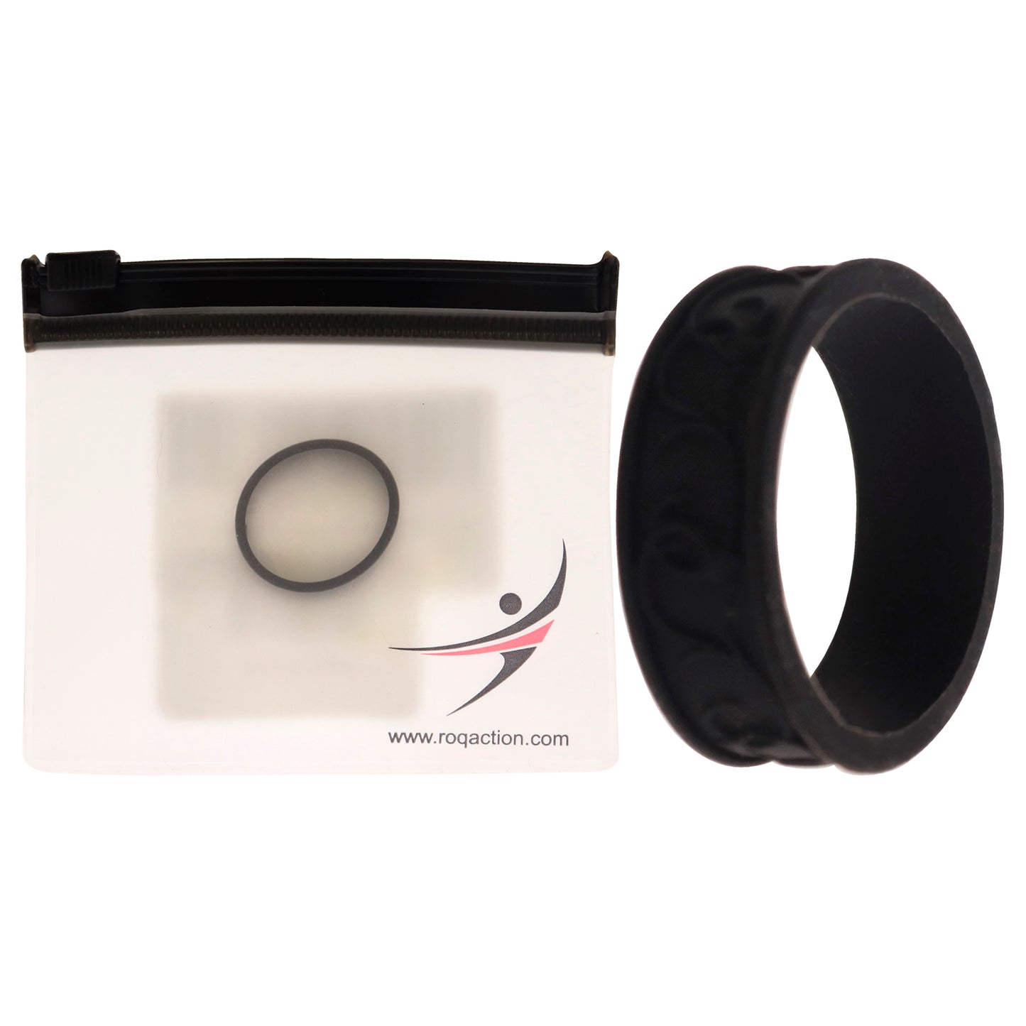 ROQ Silicone Wedding Flower Ring - Black