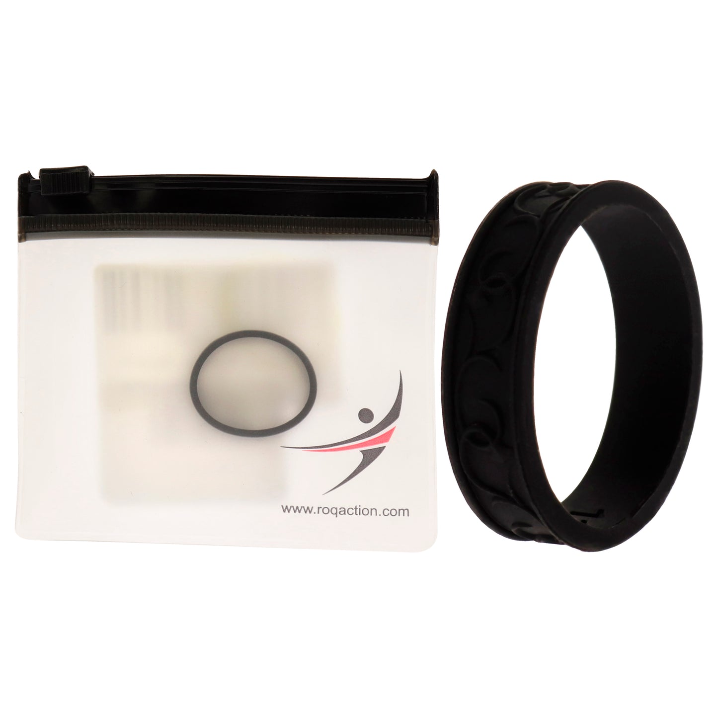 ROQ Silicone Wedding Flower Ring - Black