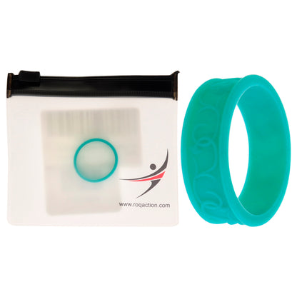 ROQ Silicone Wedding Flower Ring - Turquoise
