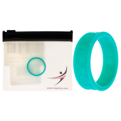 ROQ Silicone Wedding Flower Ring - Turquoise