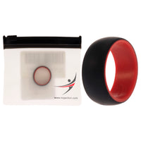 ROQ Silicone Wedding 2Layer Dome Ring - Red-Black