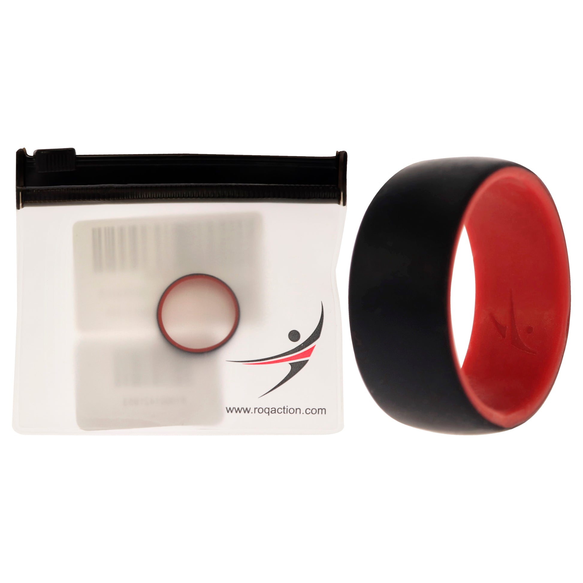ROQ Silicone Wedding 2Layer Dome Ring - Red-Black