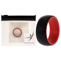 ROQ Silicone Wedding 2Layer Dome Ring - Red-Black