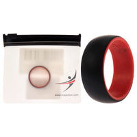 ROQ Silicone Wedding 2Layer Dome Ring - Red-Black
