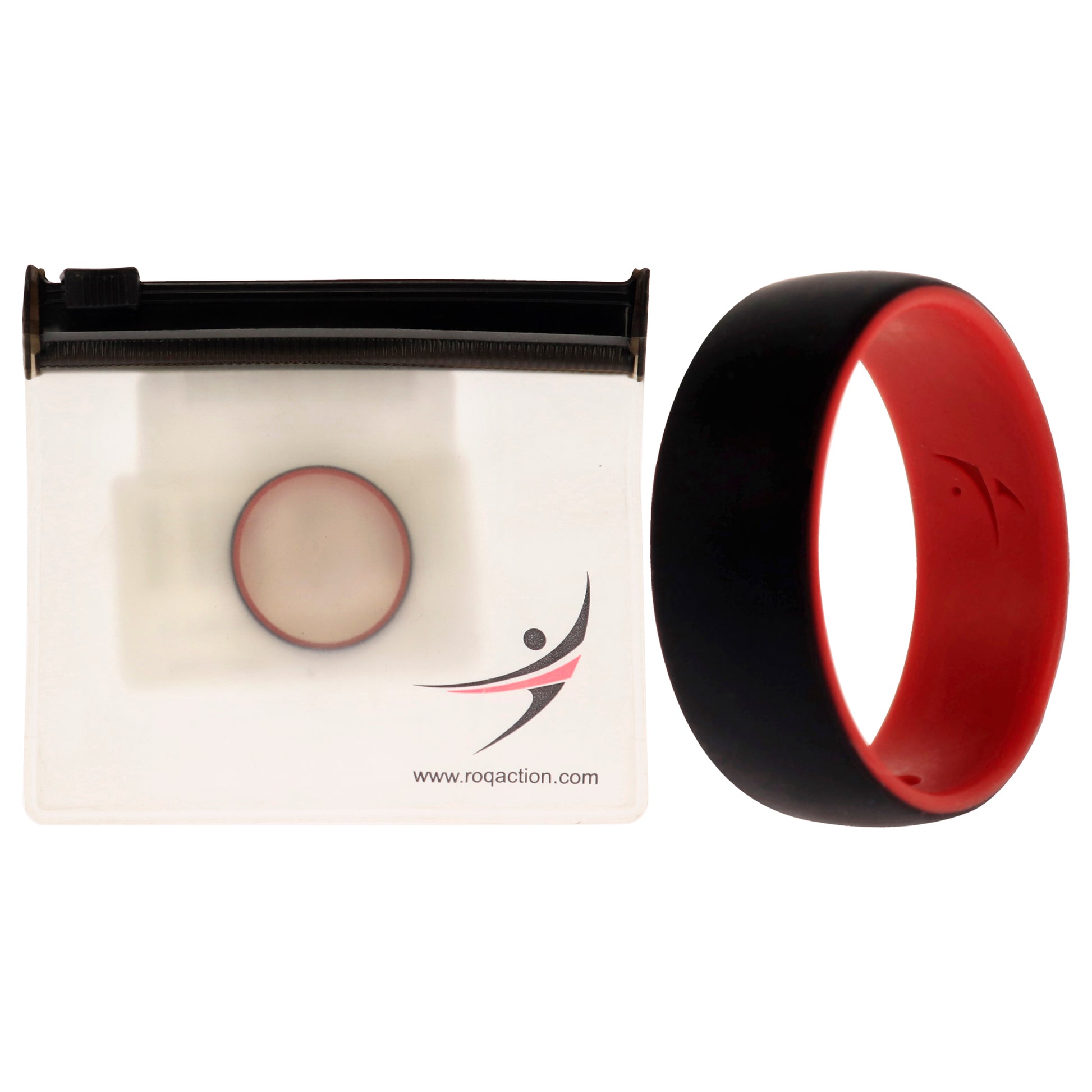 ROQ Silicone Wedding 2Layer Dome Ring - Red-Black