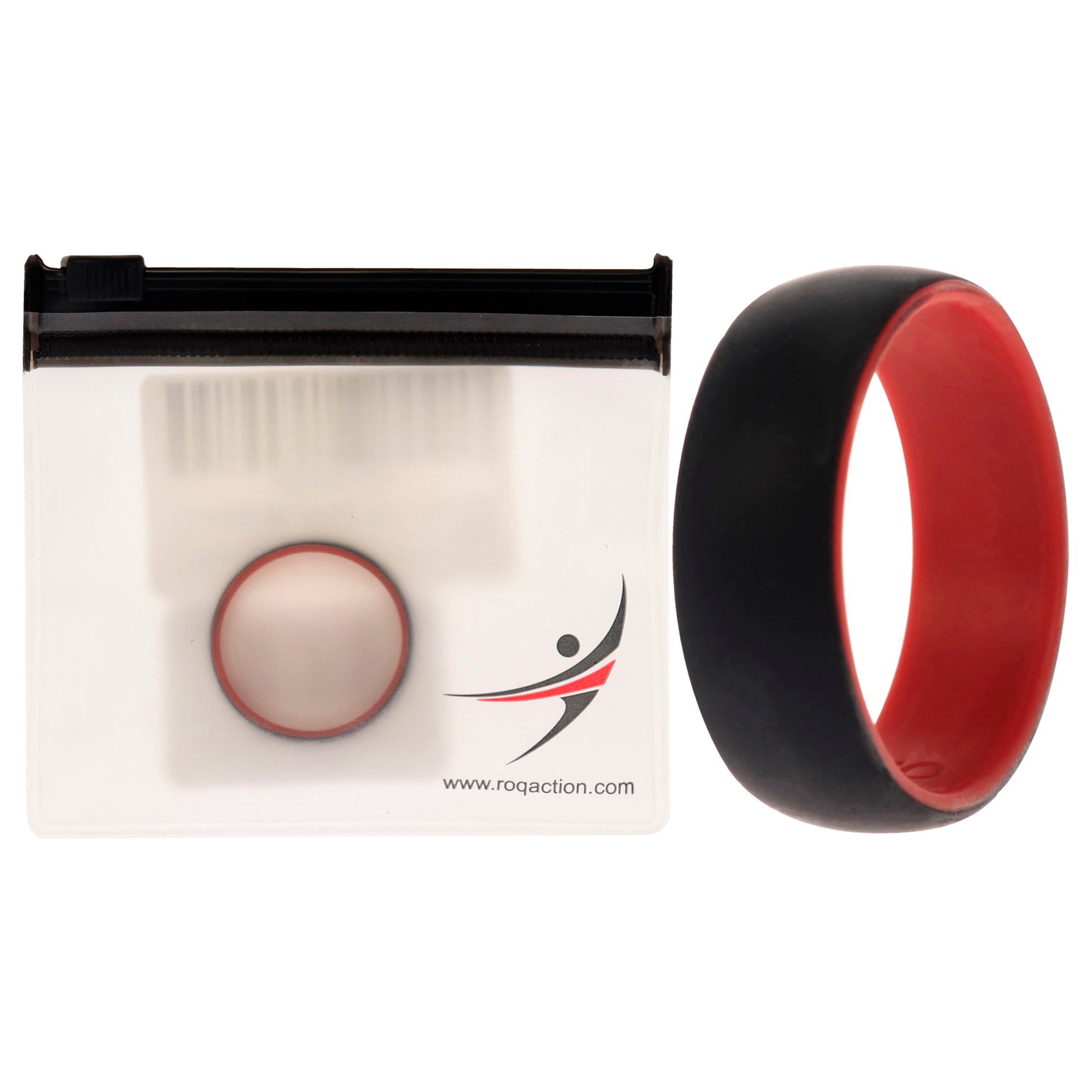Silicone2Layer Dome Ring - Red-Black