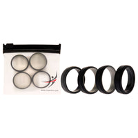 ROQ Silicone Wedding 2Layer Lines Ring Set - Silver-Camo