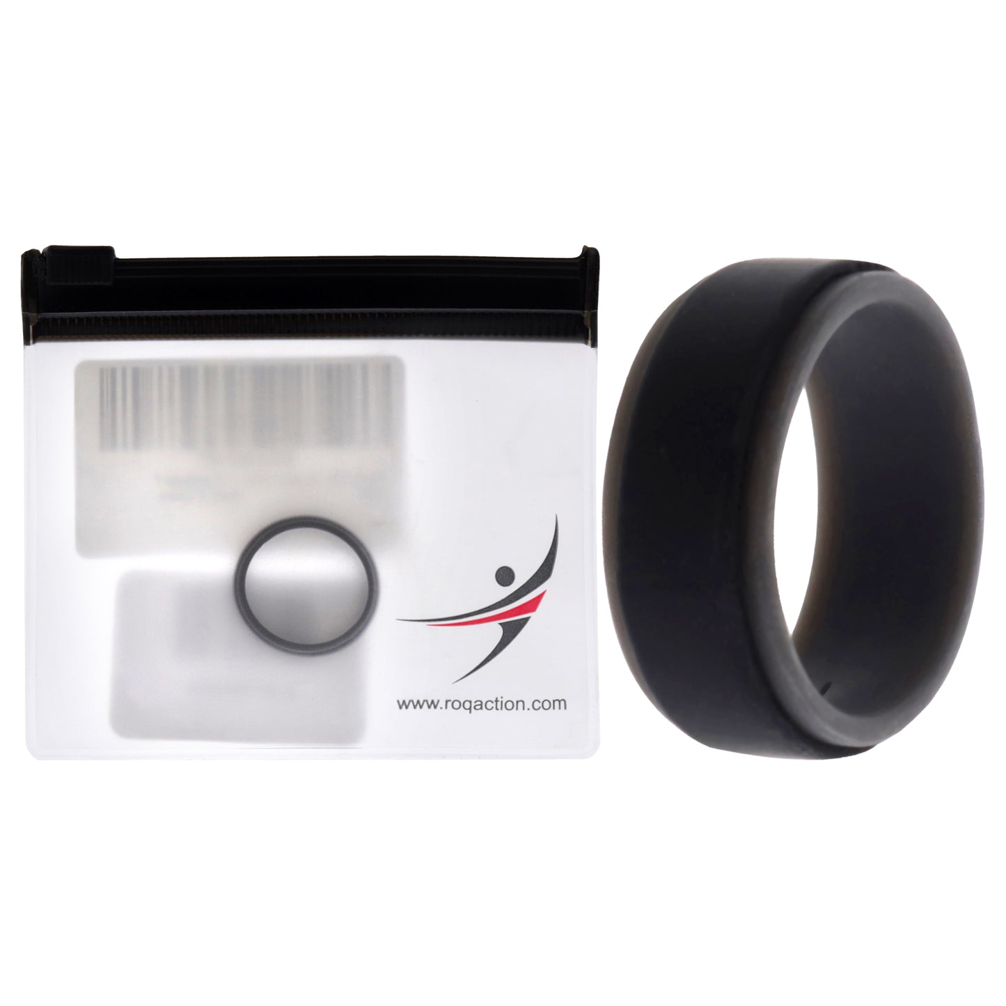 ROQ Silicone Wedding 2Layer Step Ring - Grey-Black