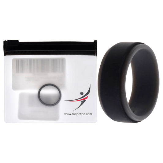 ROQ Silicone Wedding 2Layer Step Ring - Grey-Black