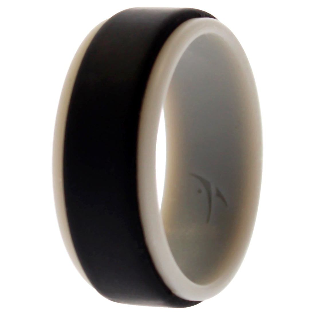 ROQ Silicone Wedding 2Layer Step Ring - Grey-Black