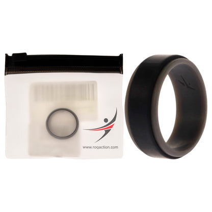 ROQ Silicone Wedding 2Layer Step Ring - Grey-Black