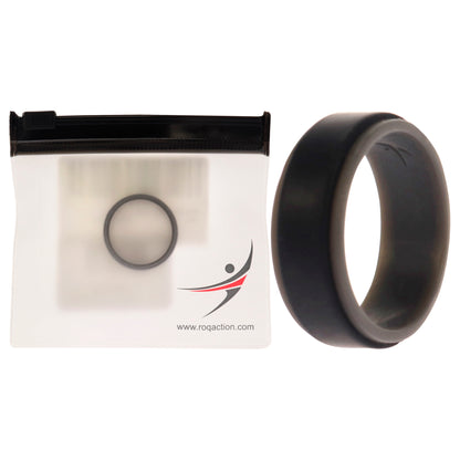 ROQ Silicone Wedding 2Layer Step Ring - Grey-Black
