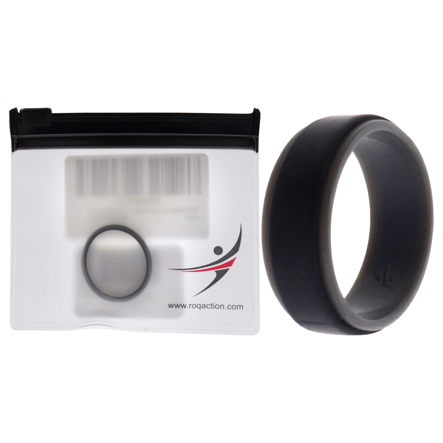 ROQ Silicone Wedding 2Layer Step Ring - Grey-Black