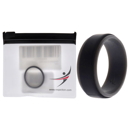 ROQ Silicone Wedding 2Layer Step Ring - Grey-Black