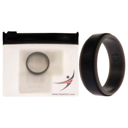 ROQ Silicone Wedding 2Layer Step Ring - Grey-Black