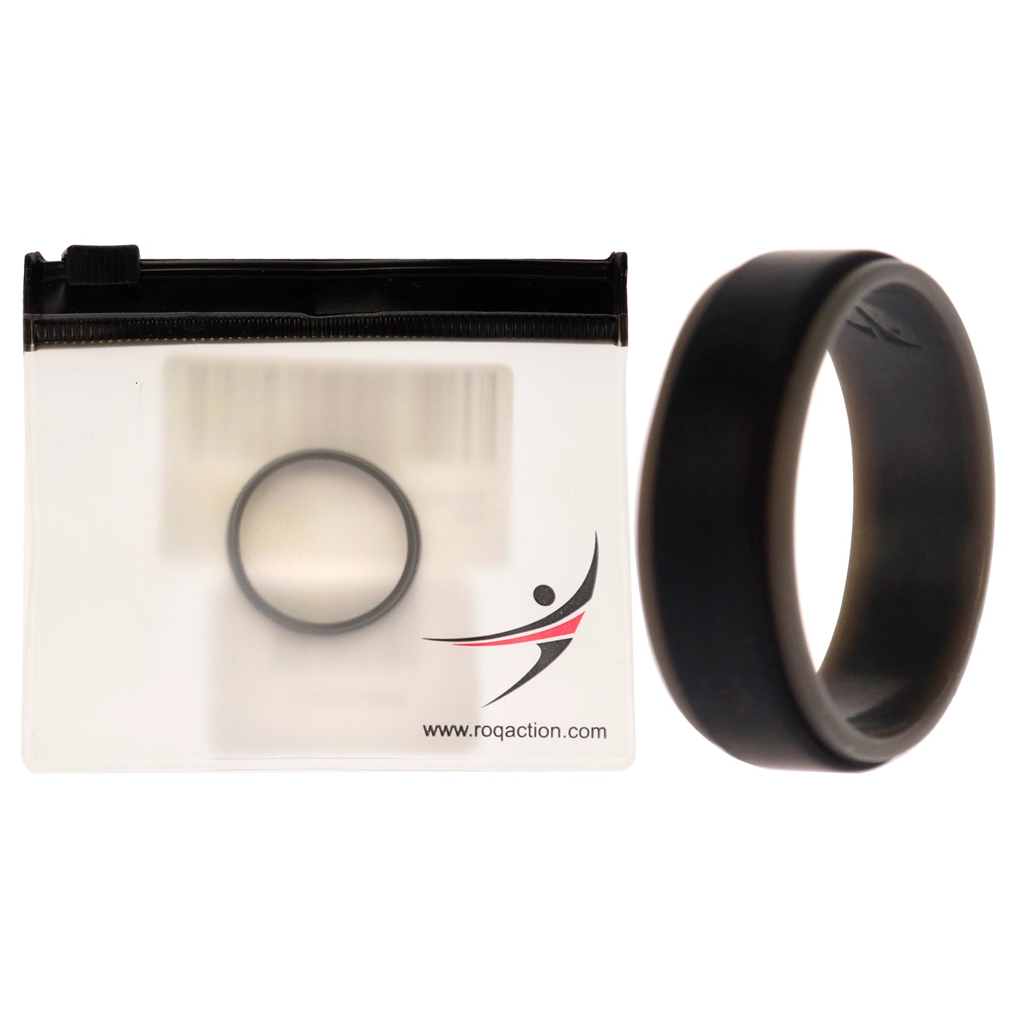 ROQ Silicone Wedding 2Layer Step Ring - Grey-Black