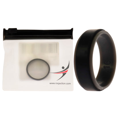 ROQ Silicone Wedding 2Layer Step Ring - Grey-Black