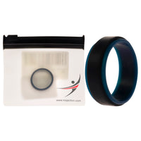 ROQ Silicone Wedding 2Layer Step Ring - Blue-Black