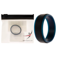 ROQ Silicone Wedding 2Layer Step Ring - Blue-Black