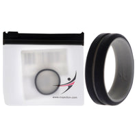 ROQ Silicone Wedding 2Layer Middle Line Ring - Grey-Black