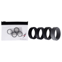 ROQ Silicone Wedding Step Ring Set - Black-Camo