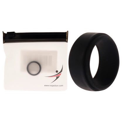 ROQ Silicone Wedding Step Single Ring - Black