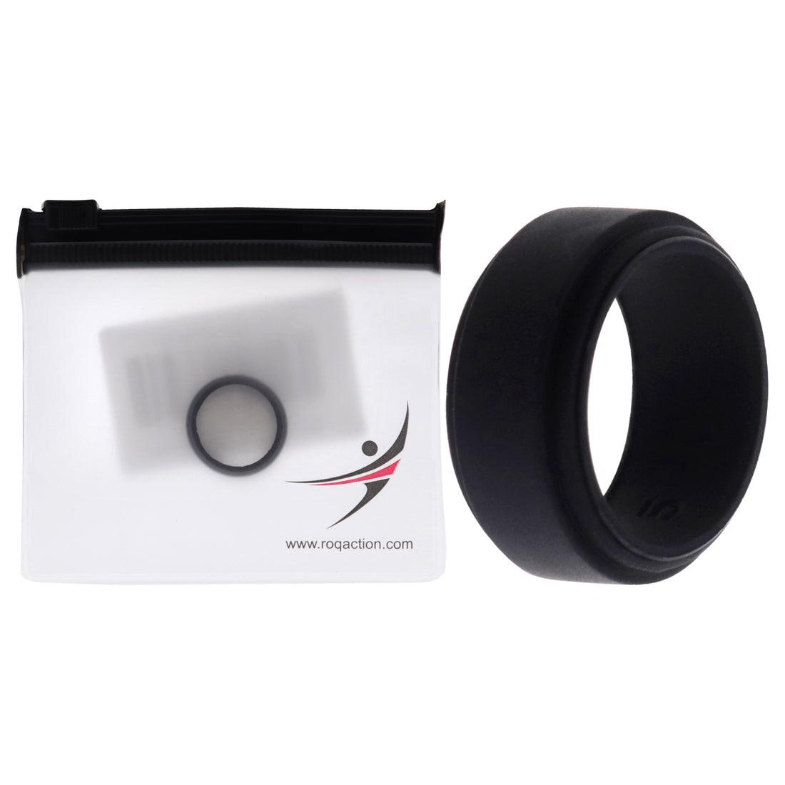 ROQ Silicone Wedding Step Single Ring - Black