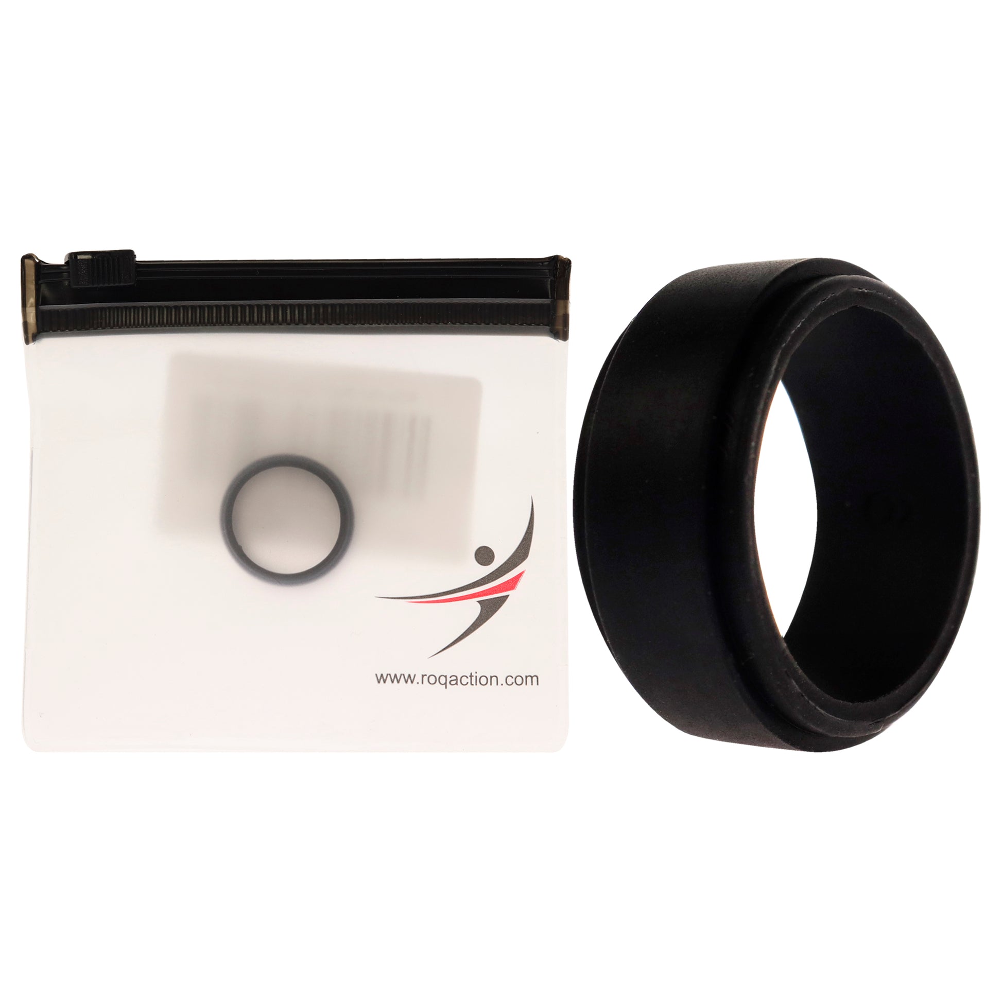 ROQ Silicone Wedding Step Single Ring - Black