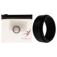 ROQ Silicone Wedding Step Single Ring - Black