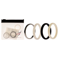 ROQ Silicone Wedding Twin 2mm Ring Set - Black-White