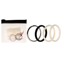 ROQ Silicone Wedding Twin 2mm Ring Set - Black-White