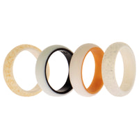 ROQ Silicone Wedding 2Layer Ring Set - Bride