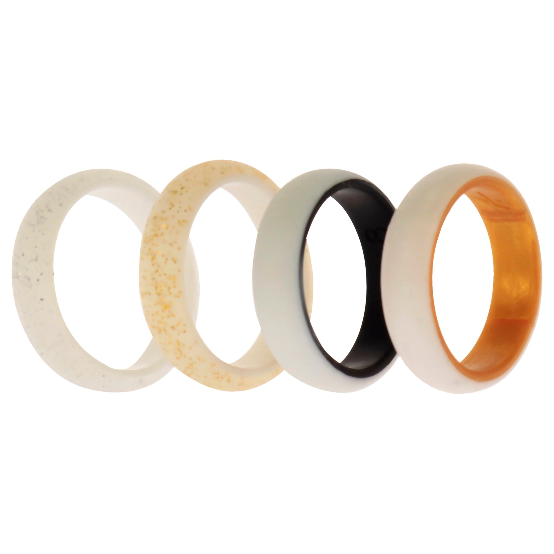 ROQ Silicone Wedding 2Layer Ring Set - Bride