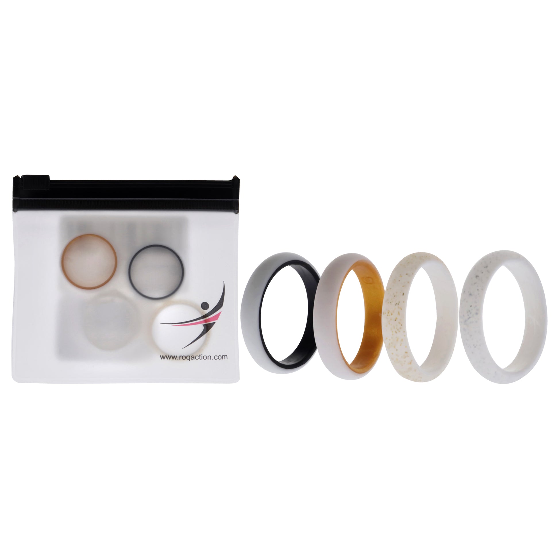 ROQ Silicone Wedding 2Layer Ring Set - Bride