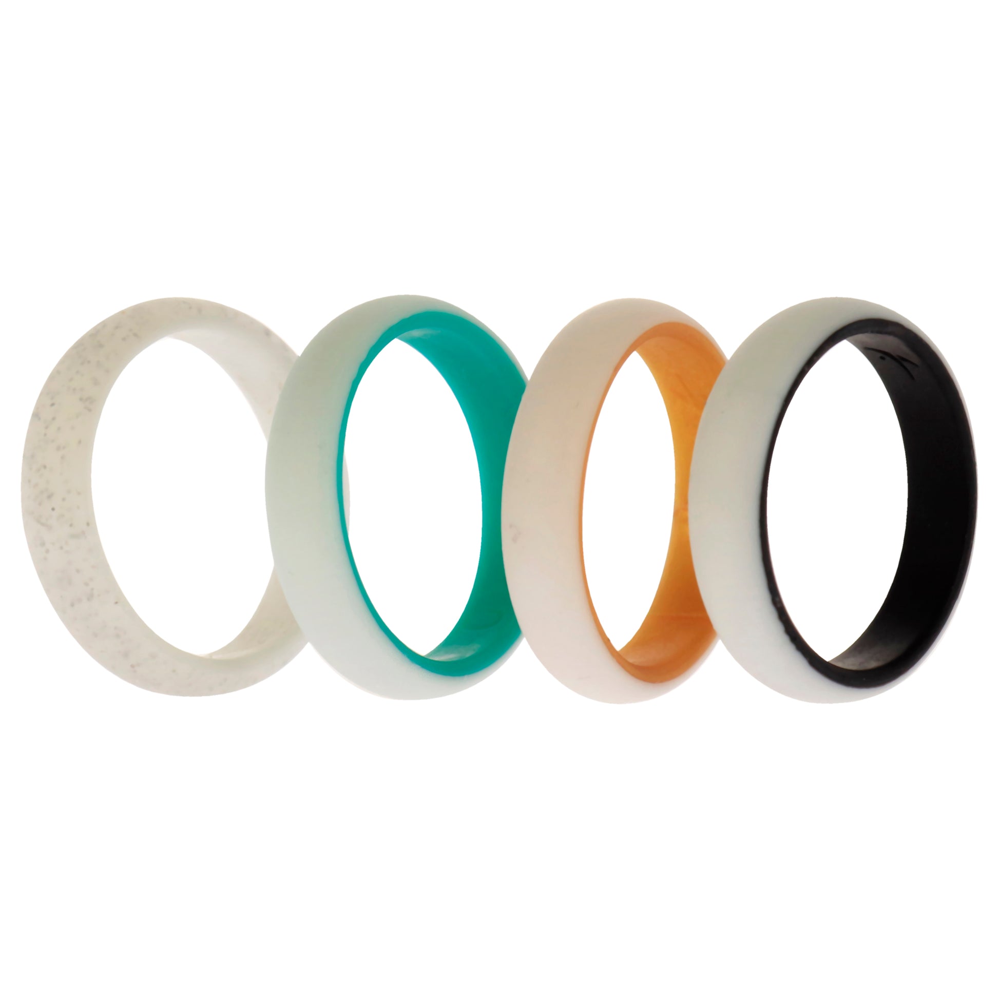 ROQ Silicone Wedding 2Layer Ring Set - Bride