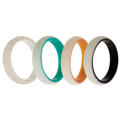 ROQ Silicone Wedding 2Layer Ring Set - Bride