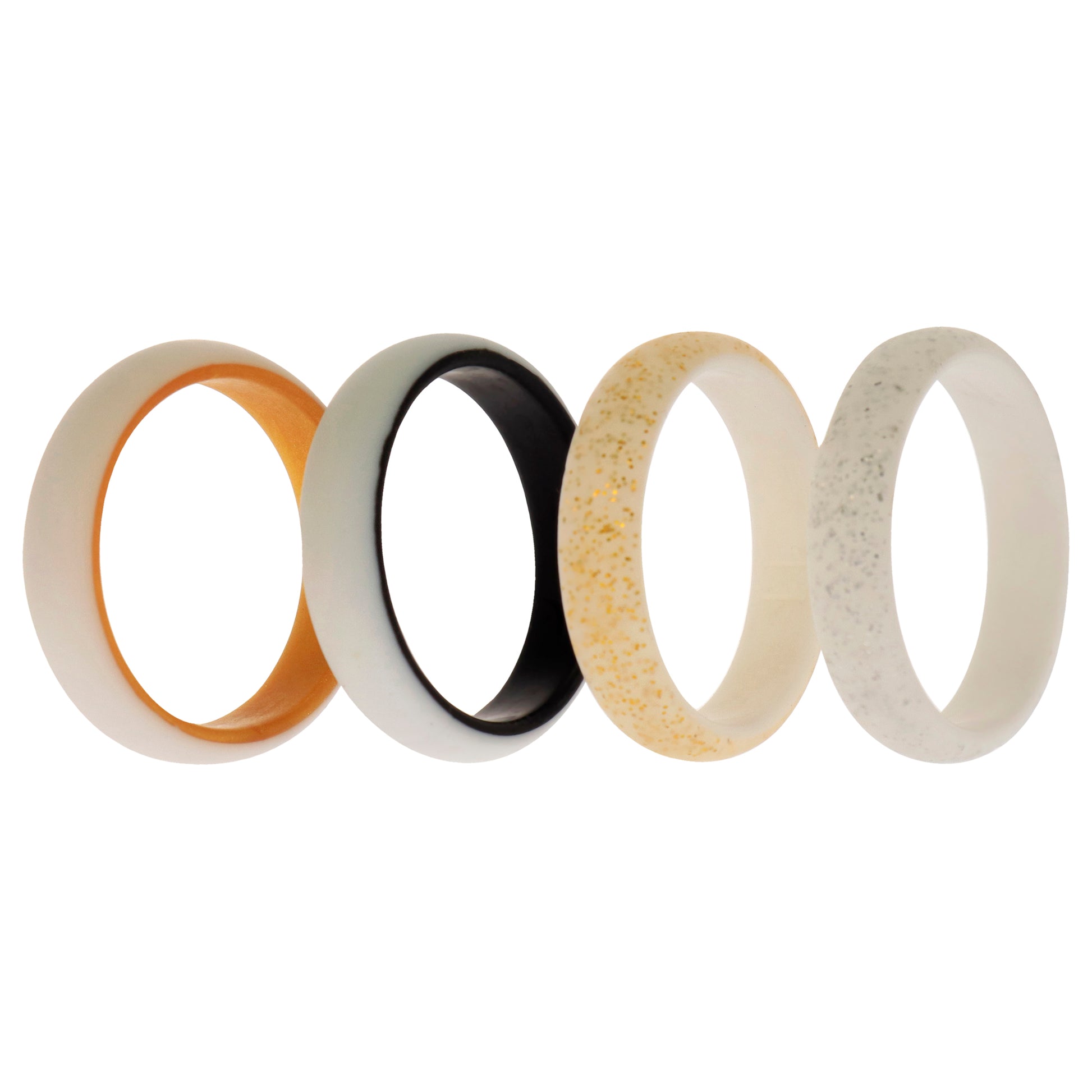 ROQ Silicone Wedding 2Layer Ring Set - Bride