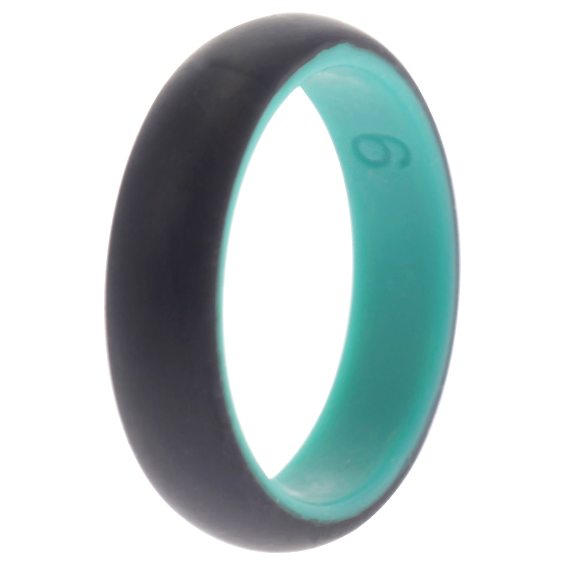 Silicone Wedding 2Layer Ring - Turquoise-Black