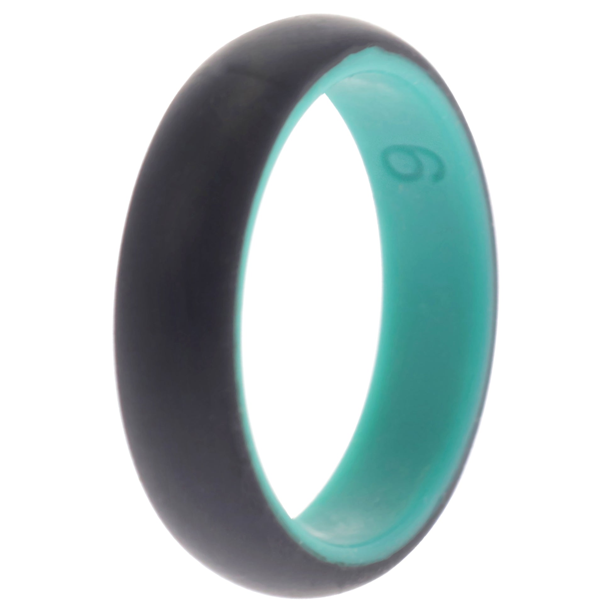 Silicone Wedding 2Layer Ring - Turquoise-Black
