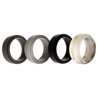 ROQ Silicone Wedding Step Ring Set - Marble