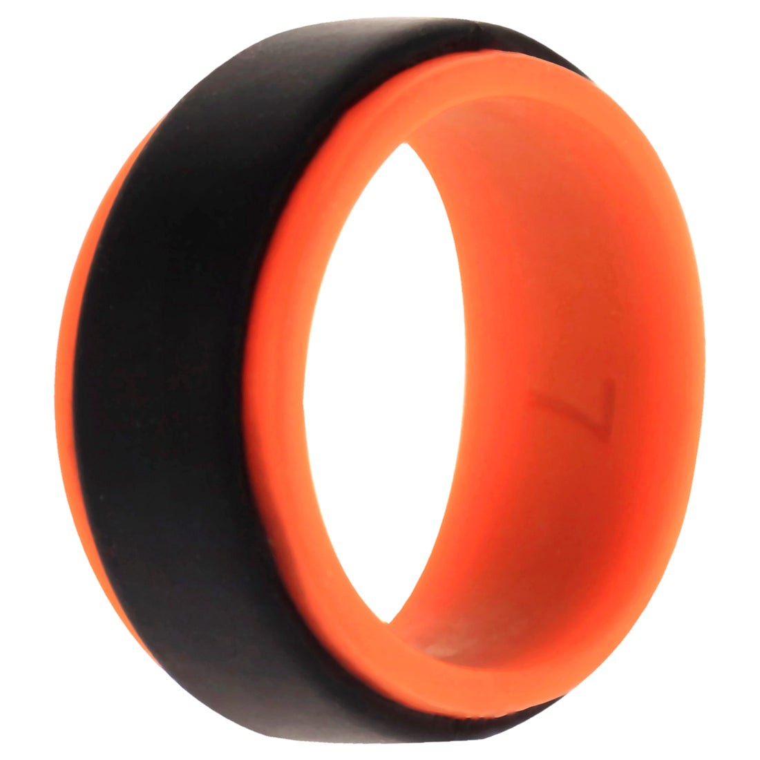 ROQ Silicone Wedding Step Ring - Orange-Black