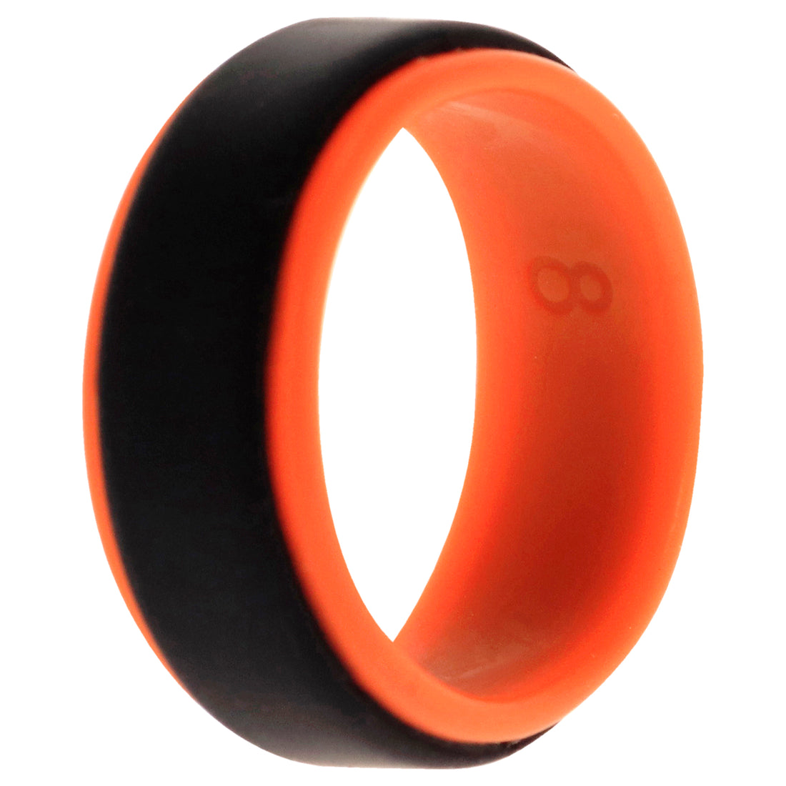 ROQ Silicone Wedding Step Ring - Orange-Black